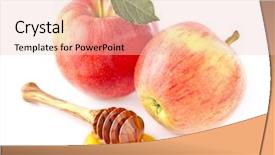  Presentation with honey bee - Audience pleasing theme consisting of apple with honey backdrop and a lemonade colored foreground