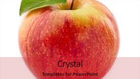  Presentation with apple - Amazing theme having apple with leaf backdrop and a red colored foreground