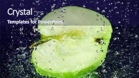  Presentation with green apple - Amazing presentation theme having illustration depicting a computer screen capture with a mental health concept backdrop and a teal colored foreground