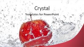  Presentation with water splash - PPT layouts featuring apple with water splash isolated background and a white colored foreground