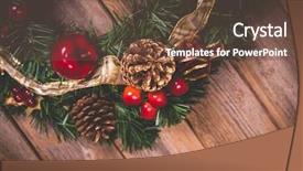  Presentation with old photo - Cool new PPT theme with apples and berries over old backdrop and a tawny brown colored foreground