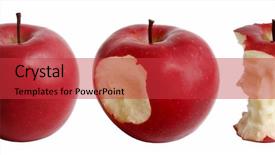  Presentation with cancers stages - PPT layouts featuring apples at various stages background and a red colored foreground