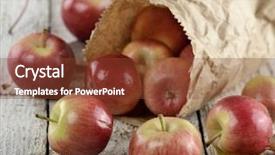  Presentation with paper bag - Presentation enhanced with apples in a paper bag background and a  colored foreground