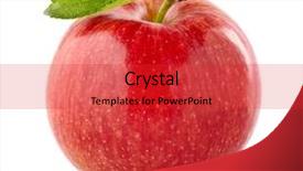  Presentation with neem leaf - Presentation design featuring apples leaves - apple with leaf in closeup background and a  colored foreground