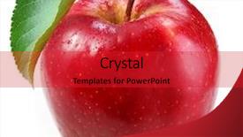  Presentation with apple - Cool new presentation design with apples leaves - red apple on a white backdrop and a red colored foreground