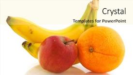  Presentation with orange fruit - Slides featuring apples oranges - daily fruit as bananas apple background and a blonde colored foreground