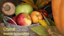  Presentation with still life crucifixion table - Cool new presentation theme with apples pumpkins - excellent autumn still life backdrop and a  colored foreground
