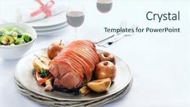  Presentation with apple wine - PPT layouts with apples vegetable sides and wine background and a cool aqua colored foreground