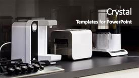  Presentation with kitchen appliance - Theme having appliance - modern luxury black and white background and a dark gray colored foreground