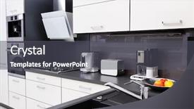  Presentation with kitchen appliance - Presentation design with appliance - modern luxury hi-tek black background and a dark gray colored foreground