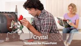  Presentation with repair - Amazing presentation design having bonus calendar and time backdrop and a sky blue colored foreground.