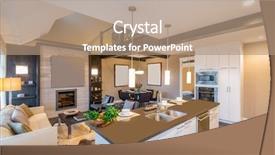  Presentation with clean house - Audience pleasing presentation theme consisting of appliances in a luxury house backdrop and a coral colored foreground