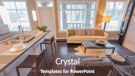  Presentation with clean house - Slide deck enhanced with appliances in a luxury house background and a tawny brown colored foreground