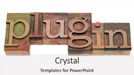  Presentation with color blocks - Slide deck with application packaging - plugin accessory software or hardware background and a  colored foreground