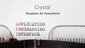  Presentation with application - Cool new presentation design with application-programming-interface-phrase-written backdrop and a white colored foreground