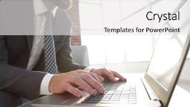  Presentation with developer - Theme having application software types - concentrated professional it developer background and a white colored foreground