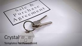  Presentation with mortgage - Theme consisting of application with house shaped keyring background and a light gray colored foreground