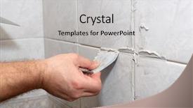  Presentation with maxwell physical equations electromagnetics hand - Beautiful presentation theme featuring applies grout on a seam backdrop and a  colored foreground