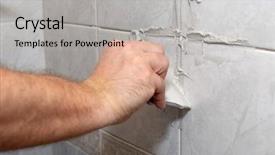  Presentation with rubber - Colorful presentation theme enhanced with applies grout on a seam backdrop and a light gray colored foreground