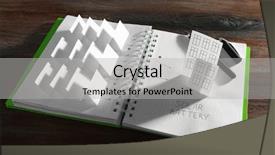  Presentation with solar panels - Beautiful PPT theme featuring applique paper with building backdrop and a light gray colored foreground