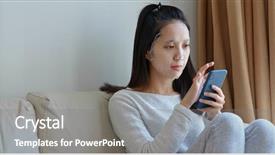  Presentation with hero mask woman - Presentation featuring apply face mask and use background and a gray colored foreground