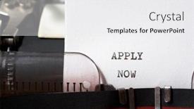  Presentation with now - Theme featuring apply-now-phrase-written background and a white colored foreground