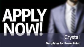  Presentation with now - Beautiful PPT layouts featuring apply now written backdrop and a tawny brown colored foreground