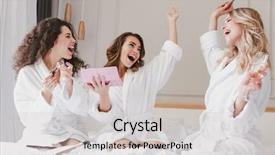  Presentation with bridal shower - Theme enhanced with applying makeup during bridal shower background and a light gray colored foreground