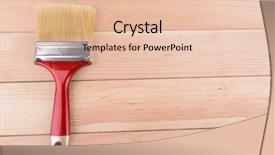  Presentation with wooden - Cool new PPT layouts with applying protective varnish to wooden backdrop and a  colored foreground