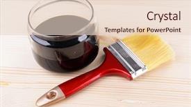  Presentation with wooden board for oktoberfest - Beautiful presentation design featuring applying protective varnish to wooden backdrop and a  colored foreground