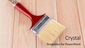  Presentation with wooden boat at sea edge - Colorful slide set enhanced with applying protective varnish to wooden backdrop and a  colored foreground