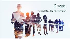  Presentation with lifestyle - Slides consisting of appointment - modern business lifestyle mixed media background and a sky blue colored foreground