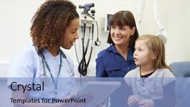  Presentation with daughter mother - Presentation design featuring appointment for mother and daughter background and a light blue colored foreground