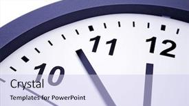  Presentation with clock face - Presentation featuring appointment scheduling - clock face background and a  colored foreground