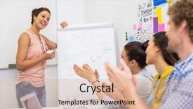  Presentation with appreciating - Colorful PPT theme enhanced with appreciating their colleague during presentation backdrop and a lemonade colored foreground