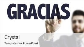  Presentation with thank you for your service - Audience pleasing PPT layouts consisting of appreciation client - business man pointing the text backdrop and a white colored foreground