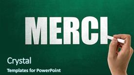  Presentation with appreciation client - Cool new slides with appreciation client - thank you in french backdrop and a forest green colored foreground