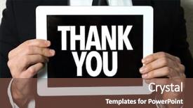  Presentation with appreciation client - PPT theme enhanced with appreciation client - thank you background and a  colored foreground