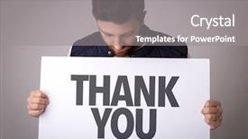  Presentation with appreciation client - PPT theme consisting of appreciation client - thank you background and a gray colored foreground