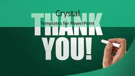  Presentation with appreciation client - Presentation theme having appreciation client - thank you background and a teal colored foreground