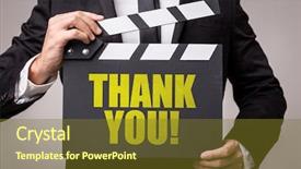  Presentation with appreciation client - Slides having appreciation client - thank you background and a tawny brown colored foreground