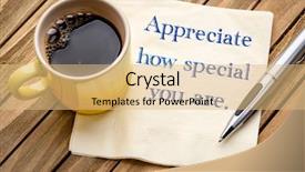  Presentation with coffee cup - Slides having appreciate how spaecial you are background and a lemonade colored foreground