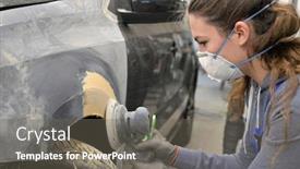  Presentation with apprentice - Slides enhanced with apprentice-working-on-car-body background and a gray colored foreground