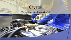  Presentation with apprentice - PPT layouts featuring apprentice-working-on-car-engine background and a soft green colored foreground