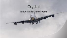  Presentation with bad weather - PPT layouts enhanced with approaching for landing in bad background and a light gray colored foreground