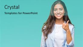  Presentation with beautiful midnight sun over - Presentation design having approval - young beautiful arab woman background and a seafoam green colored foreground