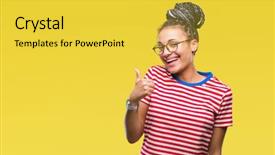  Presentation with african american weddig - Amazing PPT layouts having approval - young braided hair african american backdrop and a yellow colored foreground