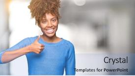  Presentation with african american couples - Audience pleasing PPT theme consisting of approve - beautiful young african american woman backdrop and a  colored foreground