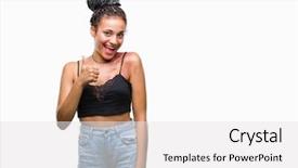  Presentation with hair - Audience pleasing PPT theme consisting of approve - young braided hair african american backdrop and a white colored foreground