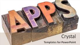  Presentation with mobile application - Audience pleasing slide deck consisting of apps - application software for mobile backdrop and a  colored foreground